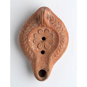 Roman African Oil Lamp with Flower, 4th - ... 