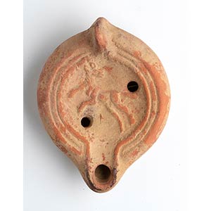 Roman African Oil Lamp with Running Dog, 4th ... 