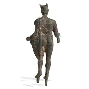 Roman Bronze Statuette of Hermes, ... 