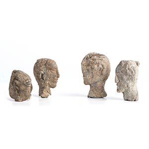 Group of Four Rare Roman Lead Toys, Boxers ... 
