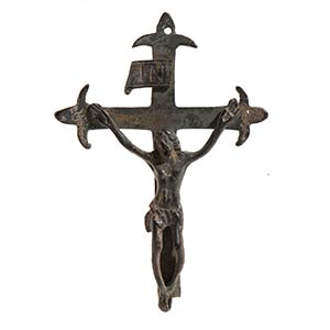 Bronze Crucifix, 16th - 18th century; height ... 