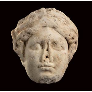 Roman Marble Relief of a Goddess, ... 