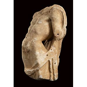 Roman Marble Herm with a Sleeping Satyr, 1st ... 