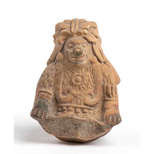 Terracotta Figure of a Seated Sciaman, ... 