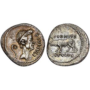 Divus Julius Caesar, Denarius, Rome, Q. ... 