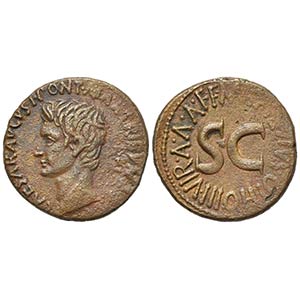 Augustus (27 BC-AD 14), As, Rome; M. Salvius ... 