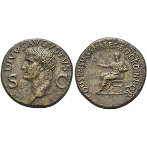 Divus Augustus (died AD 14), Dupondius, ... 