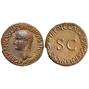 Germanicus (died AD 19), As, Rome, AD 37-8. ... 