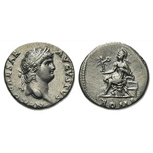 Nero (54-68), Denarius, Rome, c. 64-5. AR (g ... 