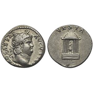 Nero (54-68), Denarius, Rome, ca. 65-6. AR ... 