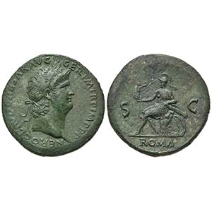 Nero (54-68), Sestertius, Rome, AD 66. AE ... 