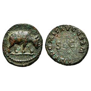 Domitian (81-96), Quadrans, Rome, 84-5. AE ... 
