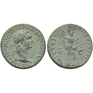 Domitian (81-96), Dupondius, Rome, 95-6. AE ... 
