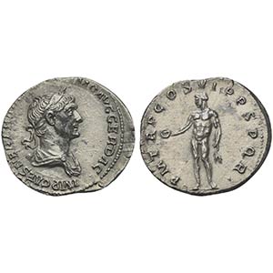 Trajan (98-117), Denarius, Rome, 114-6. AR ... 