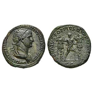Trajan (98-117), Dupondius, Rome, 116-7. AE ... 