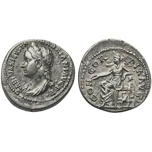 Sabina (Augusta, 128-136/7), Denarius, Rome, ... 