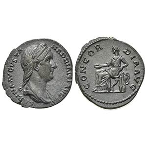 Sabina (Augusta, 128-136/7), Denarius, Rome, ... 
