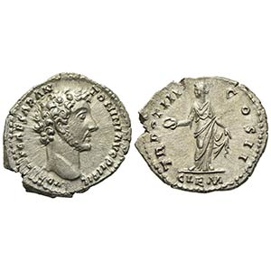 Marcus Aurelius (Caesar, 139-161), Denarius, ... 