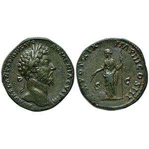 Marcus Aurelius (161-180), Sestertius, Rome. ... 