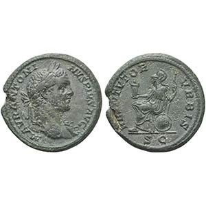 Caracalla (198-217), As, Rome, 202-210. AE ... 