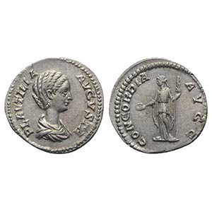 Plautilla (Augusta, 202-205), Denarius, ... 