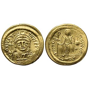 Justinian I (527-565); AV Solidus (g 4,26; ... 