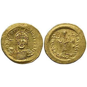 Justinian I (527-565); AV Solidus (g 4,51; ... 