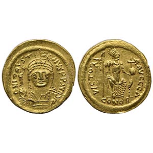 Justin II (565-578); AV Solidus (g 4,52; mm ... 