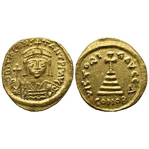 Tiberius II (578-582); AV Solidus (g 4,44; ... 