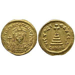 Tiberius II (578-582); AV Solidus (g 4,45; ... 