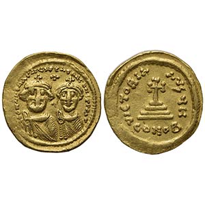 Heraclius (610-641); AV Solidus (g 4,37; mm ... 