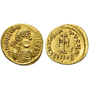Constans II (641-668); AV Tremissis (g 1,46; ... 