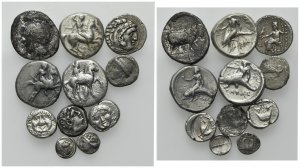 Lot of 32 Greek AR and AE coins, ... 