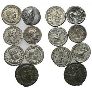 Lot of 7 Greek and Roman Imperial AR and Æ ... 