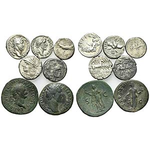 Lot of 7 Roman Republican and Roman Imperial ... 