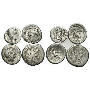 Lot of 4 Roman Republican and Roman Imperial ... 