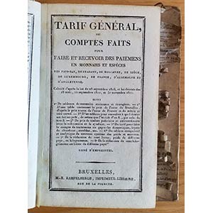 AA.VV. Tarif General ou Comptes ... 