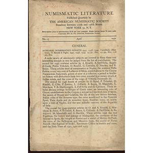 AA.VV. Numismatic Literature N.15.  New ... 