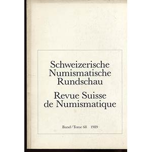 AA.VV. Revue  Suisse de Numismatique. Tome ... 