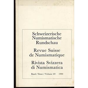 AA.VV. Revue  Suisse de Numismatique. Tome ... 
