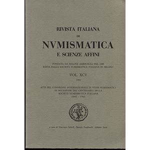 AA.VV. Rivista italiana di numismatica. vol. ... 