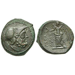 Bruttium, Petelia, late 3rd century BC; AE ... 