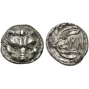 Bruttium, Rhegion, Litra, ca. 415/0-387 BC; ... 