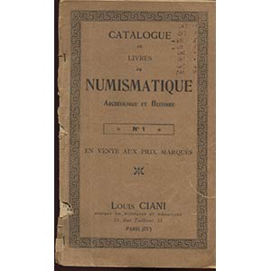 CIANI  L. – Catalogue de livres de ... 