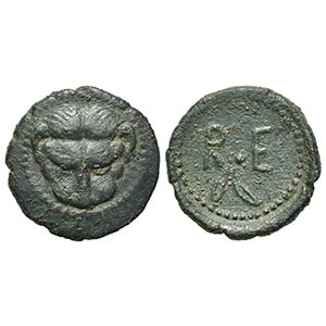 Bruttium, Rhegion, Onkia, ca. 450-425 BC; AE ... 