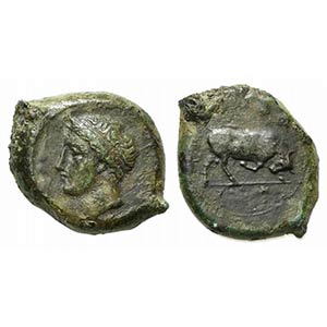 Sicily, Adranon, Bronze, ca. 339-317 BC; AE ... 