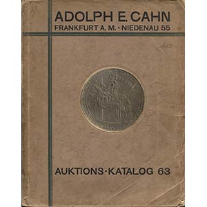 CAHN A. – Auktion- katalog 63. Rheinische ... 