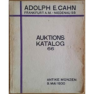 Cahn A.E. Katalog No. 66.  Sammlung Antiker ... 