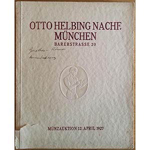 Helbing O. Sammlung B.in M. Munzen und ... 
