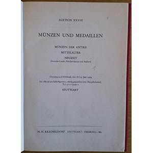 Kricheldorf H.H. Auktion XXVIII. Munzen und ... 